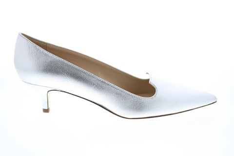 Bruno Magli Diana BM620379 Womens Silver Leather Lace Up Heels Pump Shoes