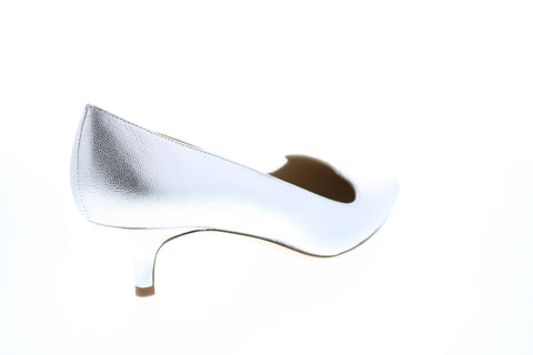 Bruno Magli Diana BM620379 Womens Silver Leather Lace Up Heels Pump Shoes