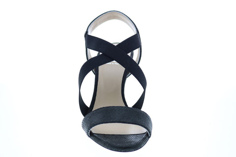 Bruno Magli Jade BM620381 Womens Black Leather Slip On Heels Strap Shoes