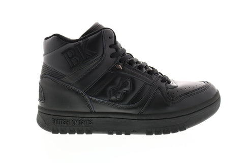 British Knights Kings SL BMKINSLHL-001 Mens Black Leather Lace Up High Top Sneakers Shoes