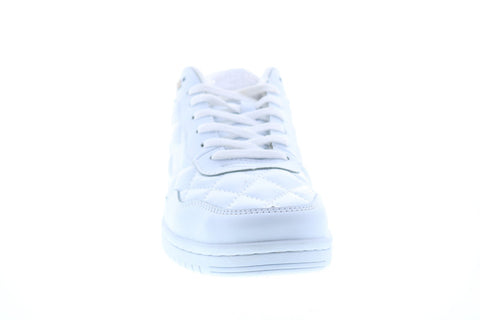 British Knights Quilts BMQUILL-100 Mens White Leather Lace Up Low Top Sneakers Shoes