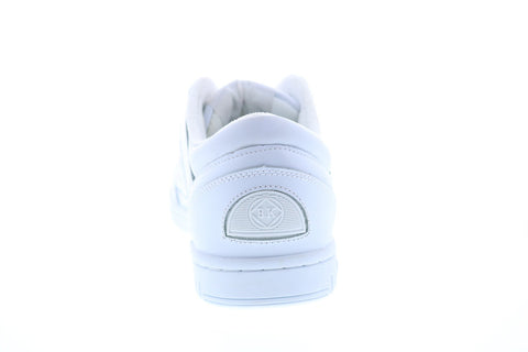 British Knights Quilts BMQUILL-100 Mens White Leather Lace Up Low Top Sneakers Shoes