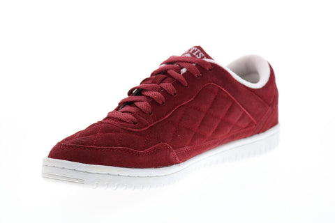 British Knights Quilts BMQUILS-634 Mens Red Suede Lifestyle Sneakers Shoes