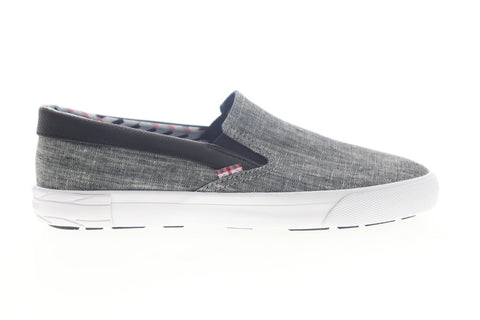 Ben Sherman Percy Slip On BNM00104 Mens Gray Canvas Low Top Slip on Sneakers Shoes