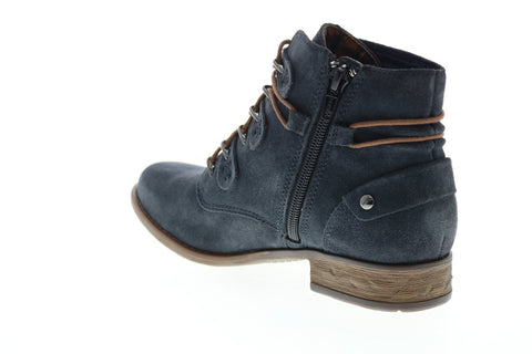 Earth Inc. Boone Womens Blue Suede Zipper Ankle & Booties Boots