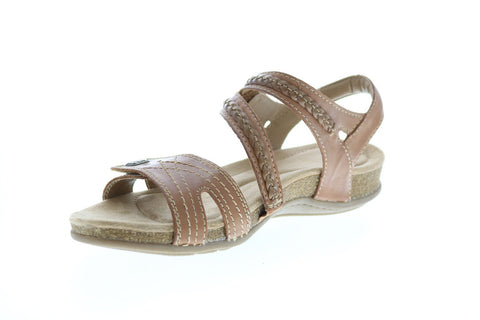 Earth Origins Bosk Benson Womens Brown Leather Strap Slingback Sandals Shoes