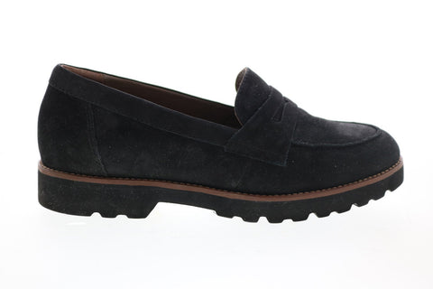 Earthies Braga BRAGA-BLA Womens Black Leather Slip On Loafer Flats Shoes