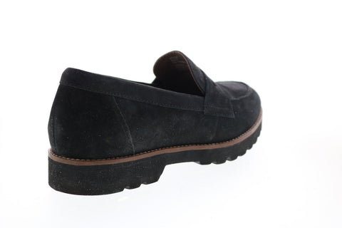 Earthies Braga BRAGA-BLA Womens Black Leather Slip On Loafer Flats Shoes