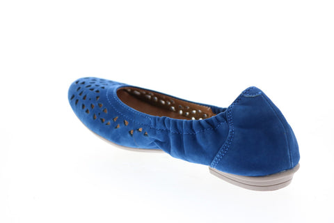 Earth Inc. Breeze Soft Buck Womens Blue Suede Ballet Sandals Shoes