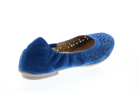 Earth Inc. Breeze Soft Buck Womens Blue Suede Ballet Sandals Shoes