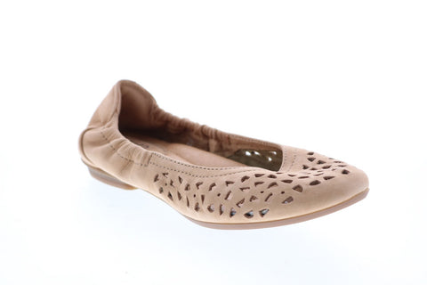 Earth Inc. Breeze Soft Buck Womens Brown Suede Slip On Ballet Flats Shoes