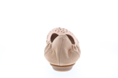 Earth Inc. Breeze Soft Buck Womens Brown Suede Slip On Ballet Flats Shoes