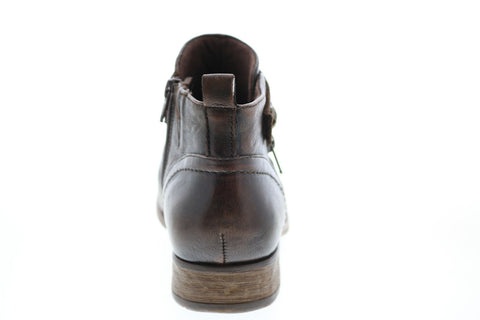 Earth Inc. Brook Brush Off Womens Brown Leather Zipper Ankle & Booties Boots