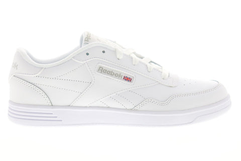 Reebok Reebok Club Memt BS7649 Womens White Leather Lace Up Sneakers Shoes 
