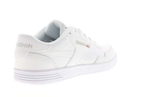 Reebok Reebok Club Memt BS7649 Womens White Leather Lace Up Sneakers Shoes 