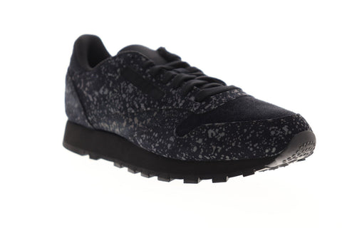 Reebok Classic Leather IR BS7885 Mens Black Suede Low Top Sneakers Shoes