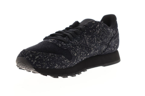 Reebok Classic Leather IR BS7885 Mens Black Suede Low Top Sneakers Shoes