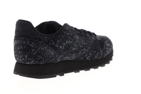 Reebok Classic Leather IR BS7885 Mens Black Suede Low Top Sneakers Shoes