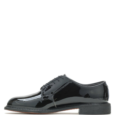 Bates High Gloss Leather Sole Oxford Mens Black Wide Oxfords Plain Toe Shoes