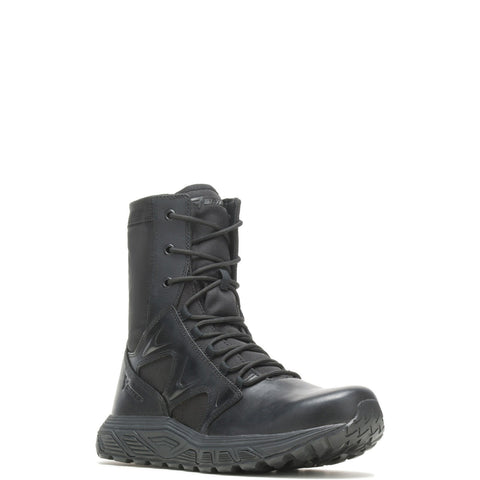 Bates Rush Tall Zip E01080 Mens Black Wide Leather Lace Up Tactical Boots