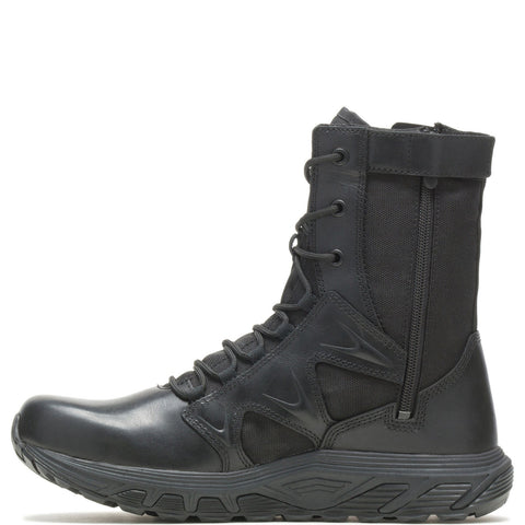 Bates Rush Tall Zip E01080 Mens Black Wide Leather Lace Up Tactical Boots