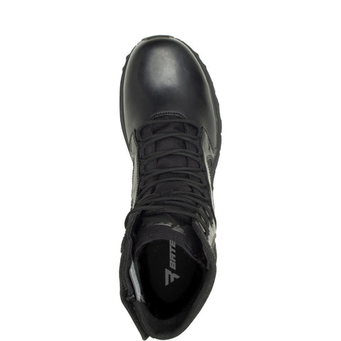 Bates Rush Tall Zip E01080 Mens Black Wide Leather Lace Up Tactical Boots