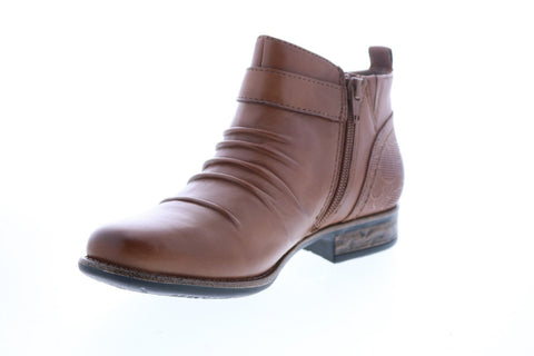Earth Inc. Avani 2 Buckeye Womens Brown Leather Zipper Ankle & Booties Boots
