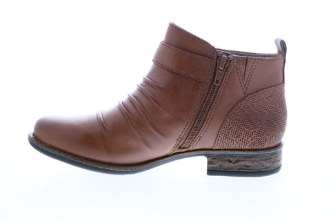 Earth Inc. Avani 2 Buckeye Womens Brown Leather Zipper Ankle & Booties Boots
