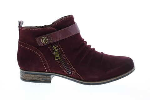 Earth Inc. Avani 2 Buckeye Womens Burgundy Suede Ankle & Booties Boots