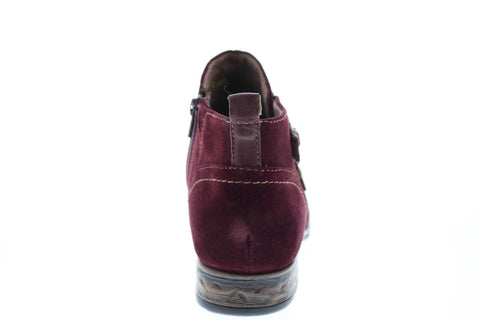 Earth Inc. Avani 2 Buckeye Womens Burgundy Suede Ankle & Booties Boots