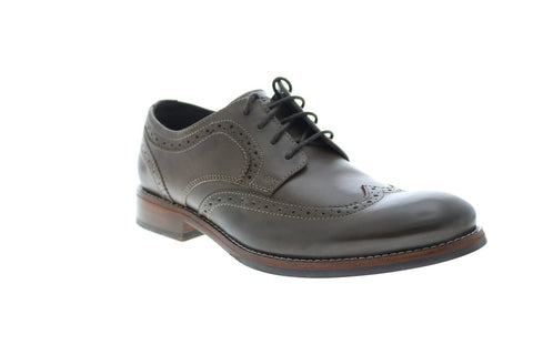 Rockport Wyat BX1726 Mens Brown Leather Oxfords & Lace Ups Wingtip & Brogue Shoes