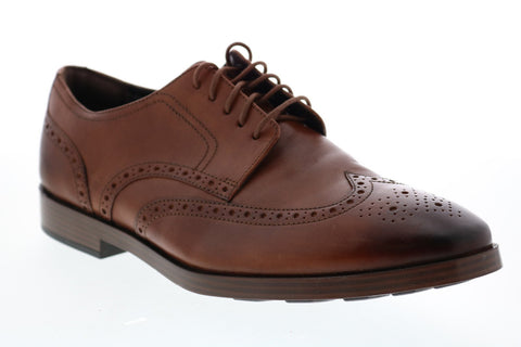 Cole Haan Jefferson Grand C23795 Mens Brown Leather Oxfords & Lace Ups Shoes