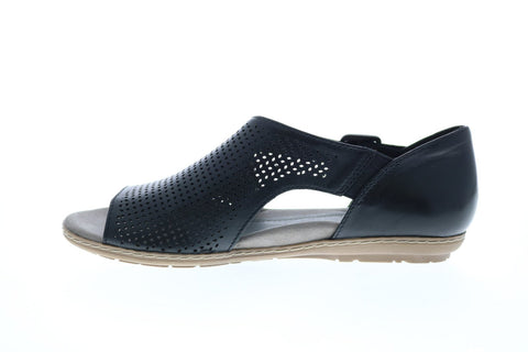 Earth Inc. Camellia Ballston Leather Womens Black Leather Strap Sandals Shoes