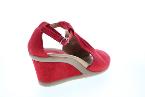 Earth Inc. Caper Suede Wedge Womens Red Suede Wedges Heels Shoes