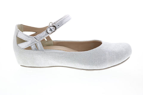 Earthies Capri CAPRI-GRY Womens Gray Leather Ballet Flats Shoes
