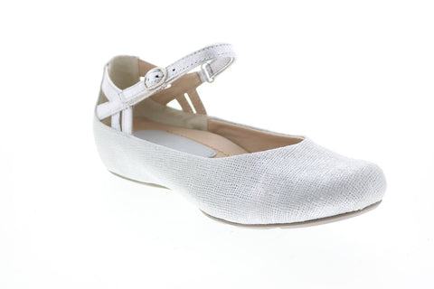Earthies Capri CAPRI-GRY Womens Gray Leather Ballet Flats Shoes