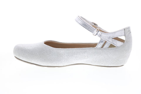 Earthies Capri CAPRI-GRY Womens Gray Leather Ballet Flats Shoes