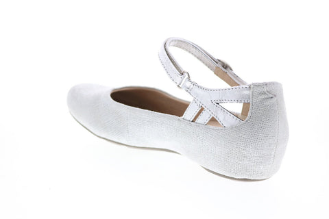 Earthies Capri CAPRI-GRY Womens Gray Leather Ballet Flats Shoes