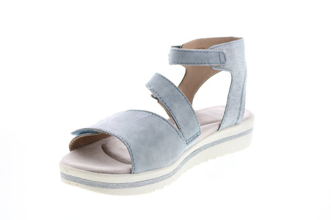 Earth Origins Carley Caroline Womens Blue Leather Slingback Sandals Shoes