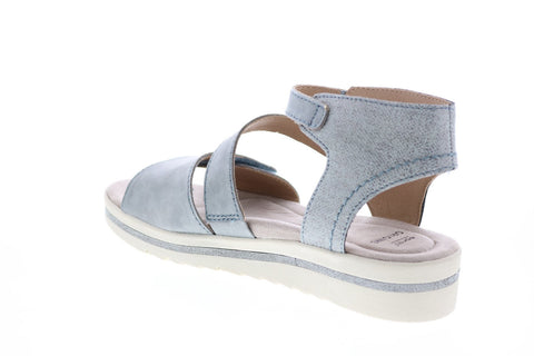 Earth Origins Carley Caroline Womens Blue Leather Slingback Sandals Shoes