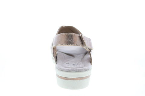 Earth Origins Carley Charlene Womens Gray Leather Slingback Sandals Shoes