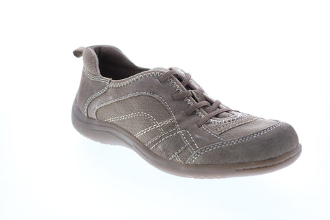 Earth Origins Carly Womens Brown Suede Lace Up Lifestyle Sneakers Shoes
