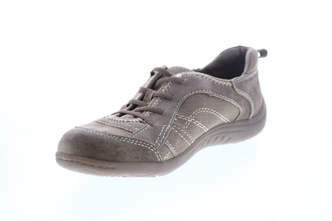 Earth Origins Carly Womens Brown Suede Lace Up Lifestyle Sneakers Shoes