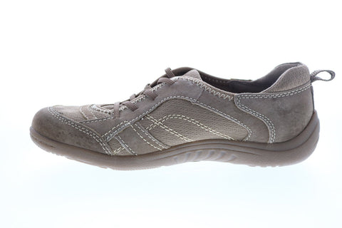 Earth Origins Carly Womens Brown Suede Lace Up Lifestyle Sneakers Shoes