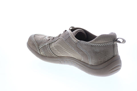 Earth Origins Carly Womens Brown Suede Lace Up Lifestyle Sneakers Shoes