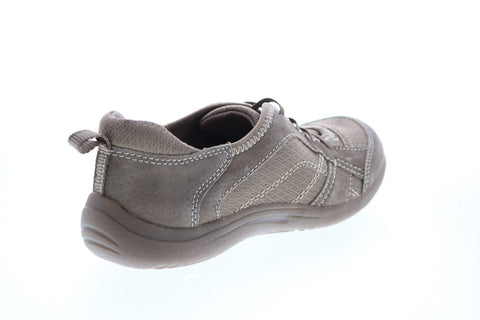 Earth Origins Carly Womens Brown Suede Lace Up Lifestyle Sneakers Shoes