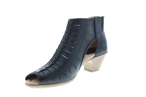 Earth Inc. Carson Vicki Leather Womens Black Zipper Ankle & Booties Boots