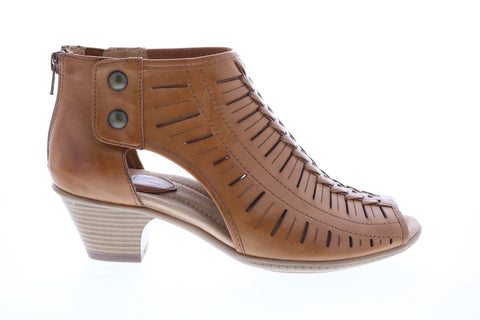 Earth Inc. Carson Vicki Leather Womens Brown Zipper Ankle & Booties Boots