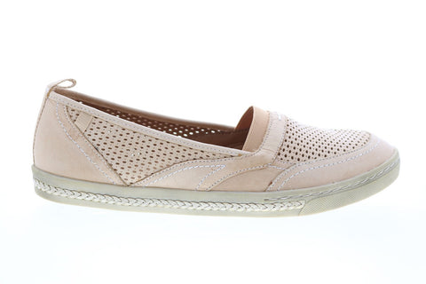 Earth Inc. Citrus Leather Womens Beige Leather Slip On Loafer Flats Shoes