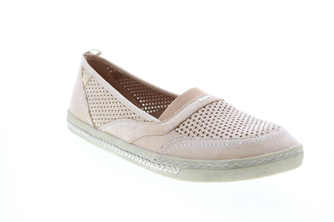 Earth Inc. Citrus Leather Womens Beige Leather Slip On Loafer Flats Shoes